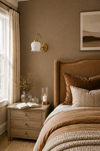 Tulip wall Sconce| Brass Flower antique wall Light