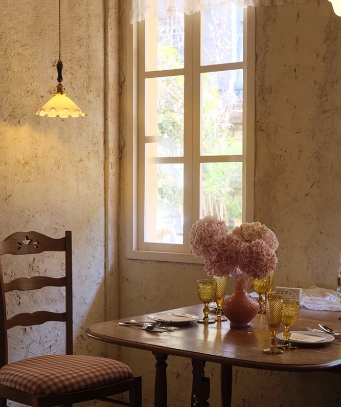 Ethereal Elegance, White Flower Glass Pendant Lights