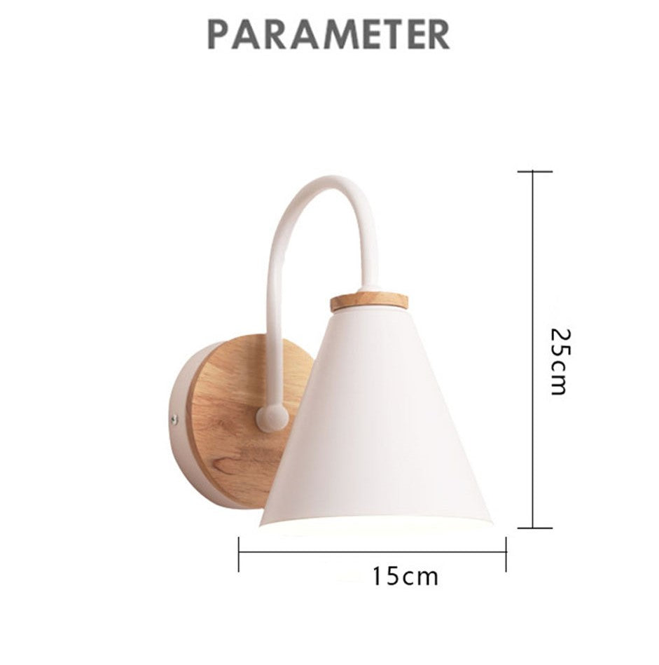 Wood Wall Sconces/ Nordic lampshade