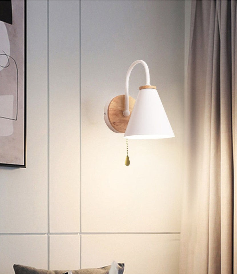 Wood Wall Sconces/ Nordic lampshade