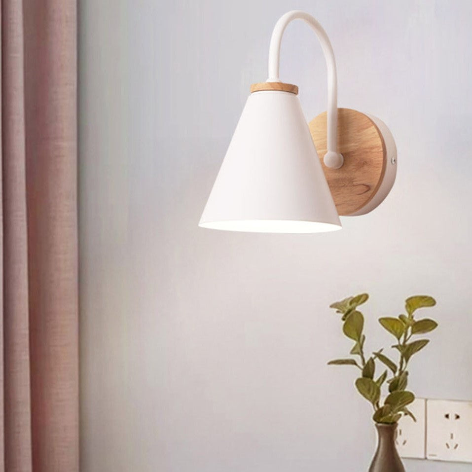 Wood Wall Sconces/ Nordic lampshade