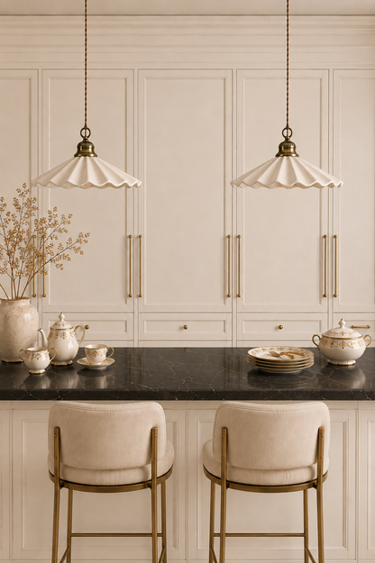 Wavy Pendant Light – Minimalist Farmhouse Hanging Lamp