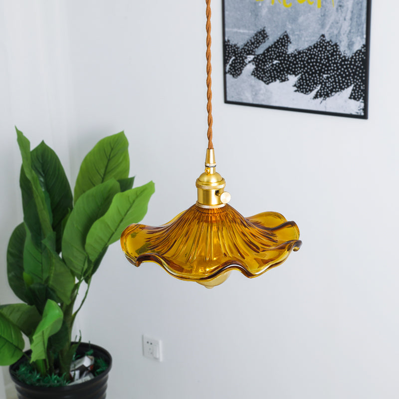 Flower Glass Pendant Light,  Vintage Style Lights