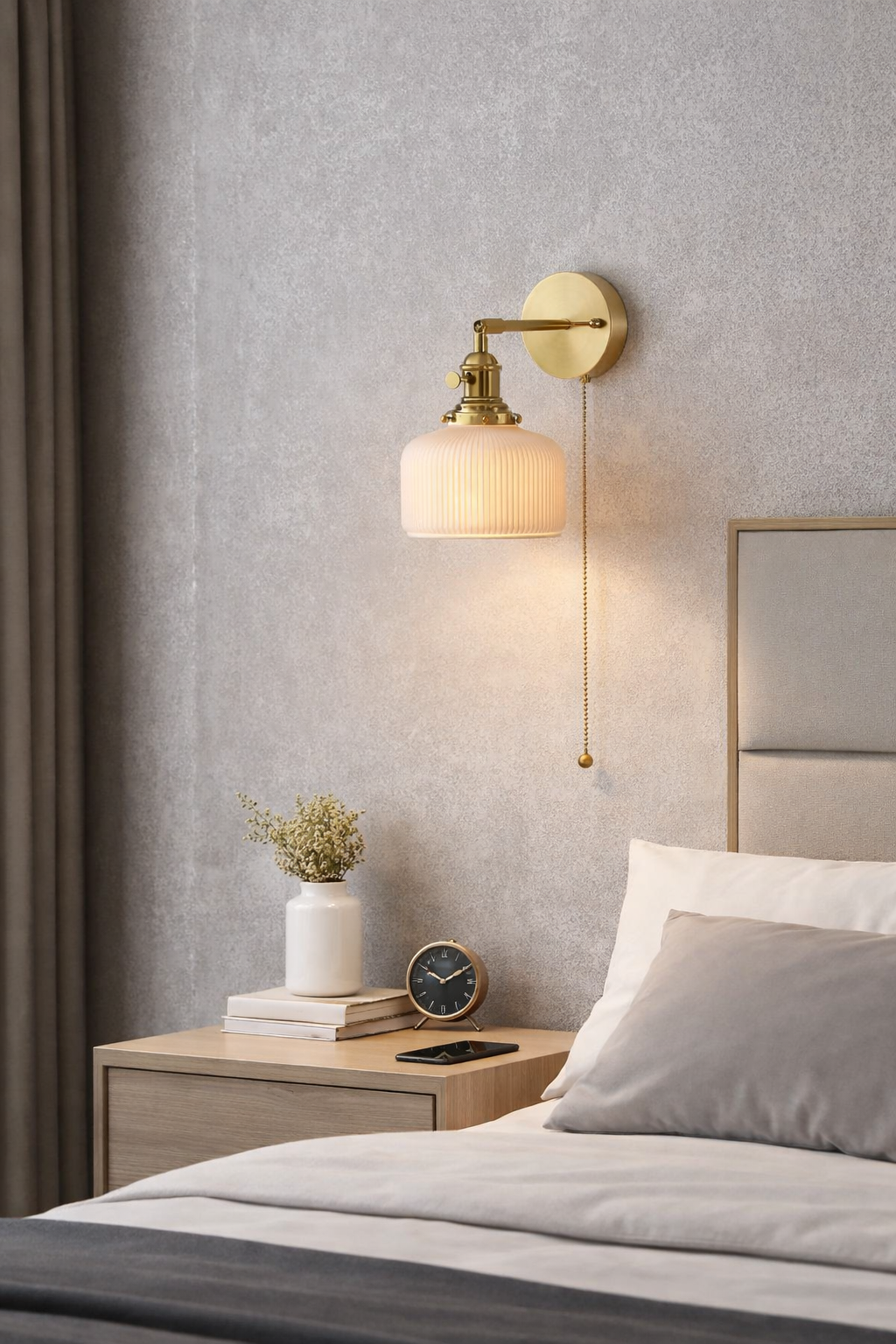 Organic shaped pottery wall lam