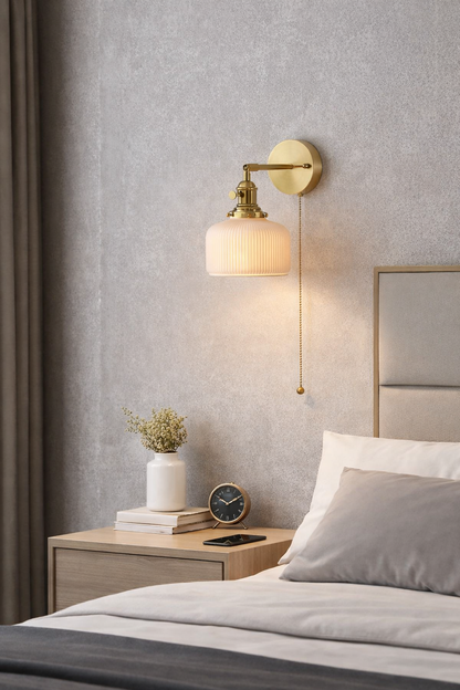 Organic shaped pottery wall lam