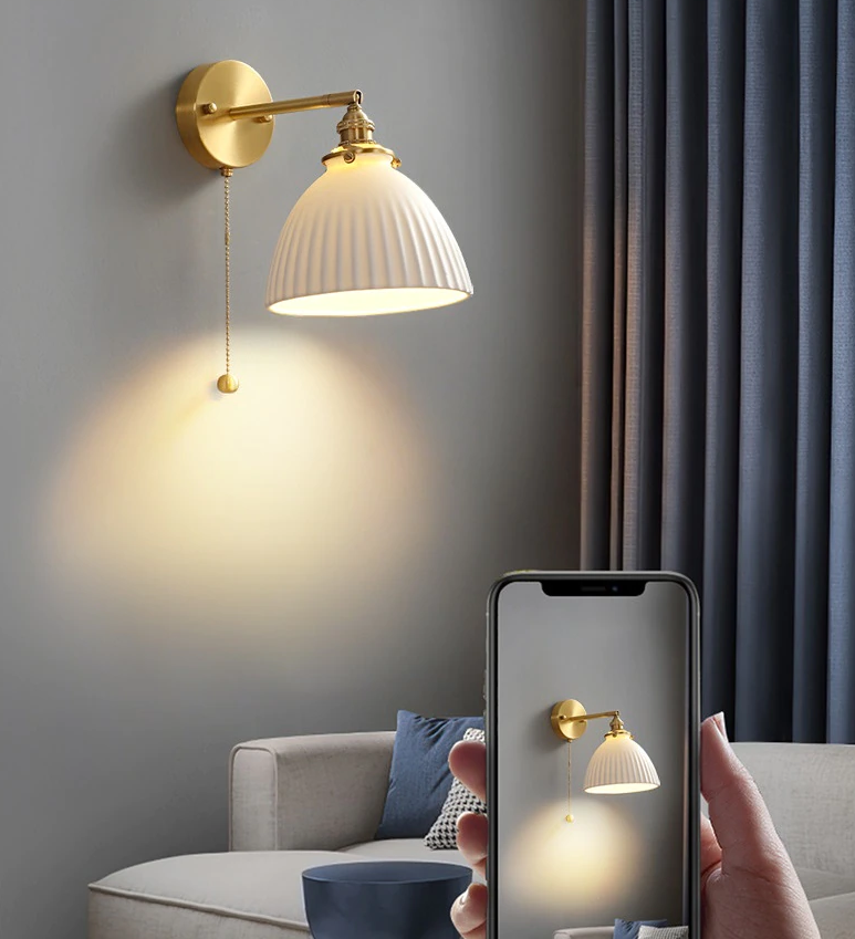 Contemporary Ceramic Wall Lamp: Modern Indoor Lighting Fixture