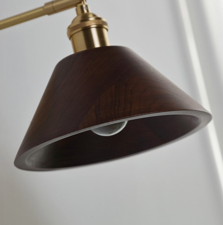 Natural Radiance: Handcrafted Walnut Wood Wall Lamp