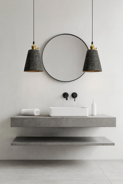 Industrial Cement Hanging Light- Terrazzo hanging lights