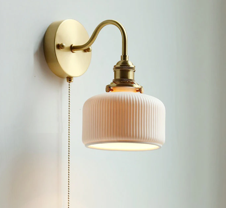 Swing Arm Ceramic Wall Sconce, Vintage Ceramic Light