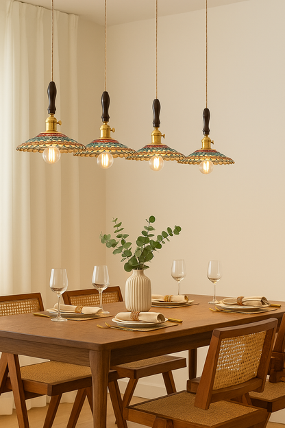 Bohemian Stained Glass Pendant Light