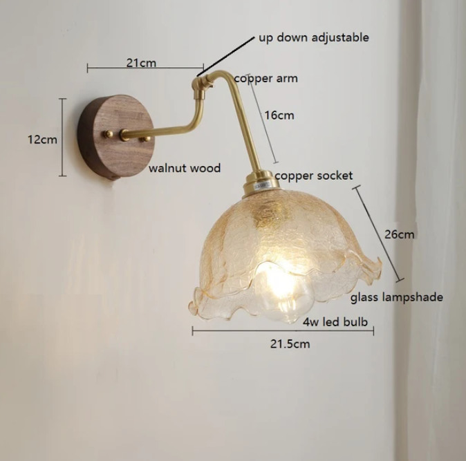 Antique Style Glass wall lamp/Nordic macaroon