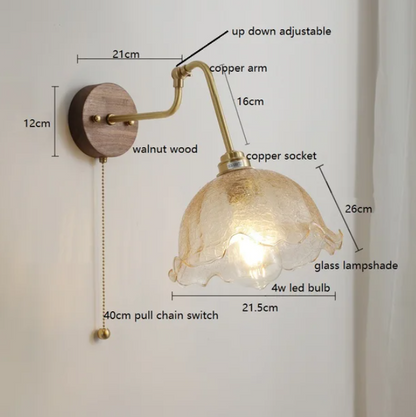 Antique Style Glass wall lamp/Nordic macaroon
