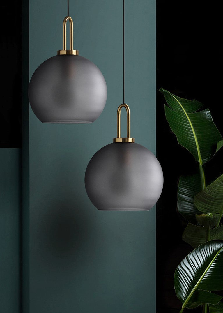 Ethereal Embers, Smoky Glass Pendant Lights, Gray lights