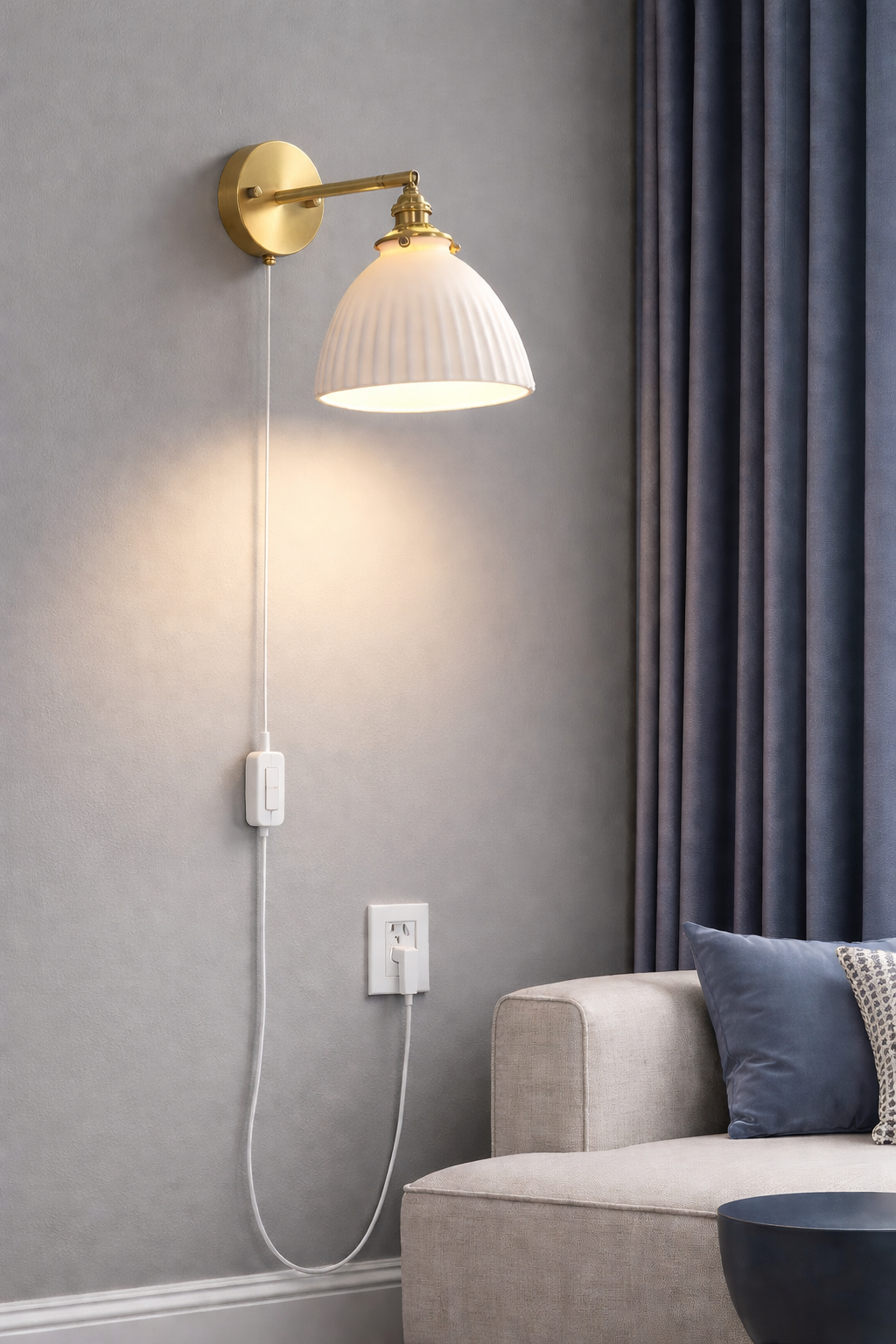 Bedside Plug-In lamp