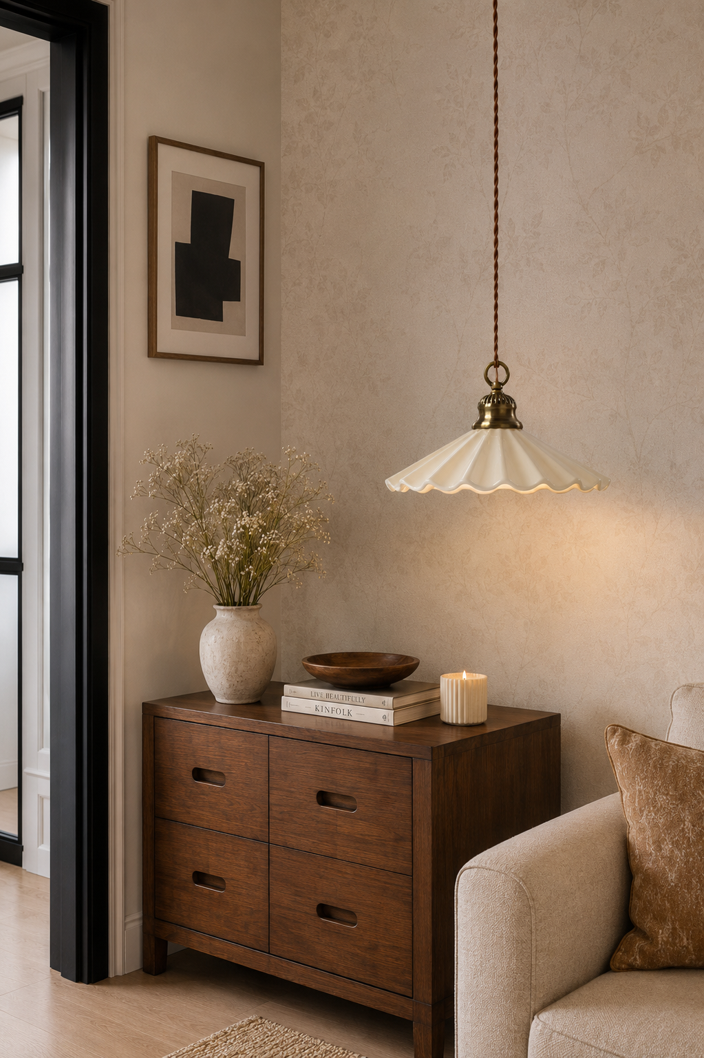 Industrial Vintage Ceramic pendant light| Retro farmhouse Ceiling lamp